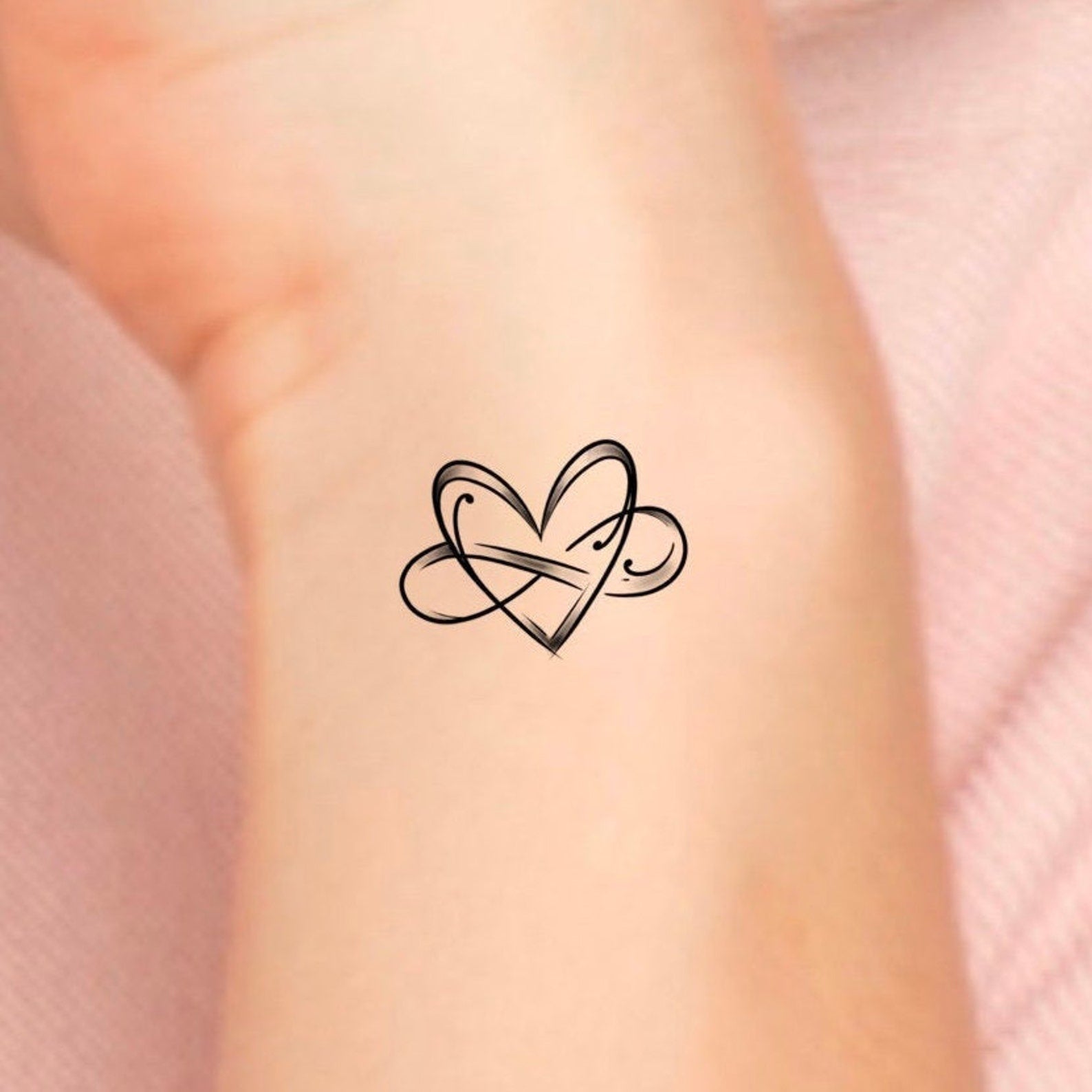 two hearts infinity tattoo