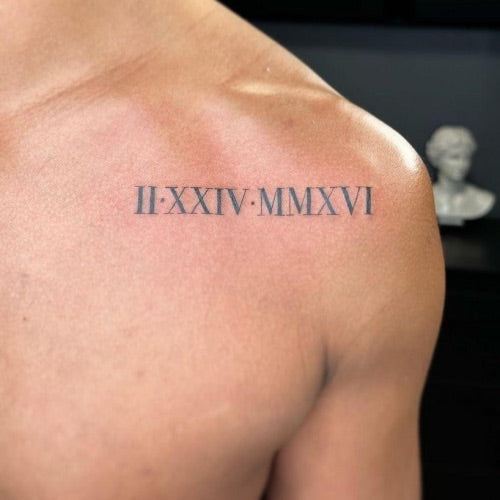 roman numeral tattoos on chest