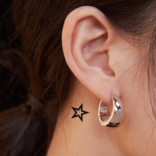 Star Tattoo Behind Ear