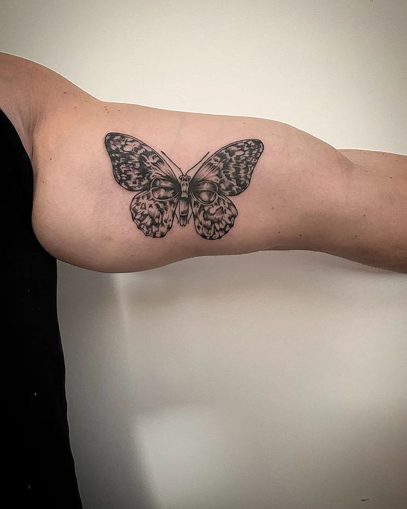 30 Cute Butterfly Tattoos : Two Butterflies on The Shoulder I Take You |  Wedding Readings | Wedding Ideas | Wedding Dresses | Wedding Theme