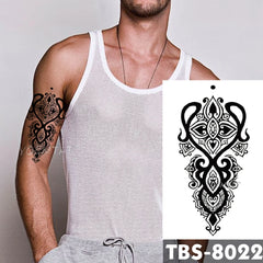 Realistic TemporaryTattoos, FakeTemporary Tattoos Eyes phoenix  Tattoo Sticker, Feather birds Tribal Totem Tatoo  Arm Fake Tattoo Men