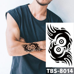 Realistic TemporaryTattoos, FakeTemporary Tattoos Round vortex  Tattoo Sticker, Eyes Fire Tribal Totem Tatoo  Arm Fake Tattoo Men
