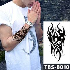 Realistic TemporaryTattoos, FakeTemporary Tattoos Sun Warrior  Tattoo Sticker, Power Tribe Totem Tatoo  Arm Fake Tattoo Woman Men