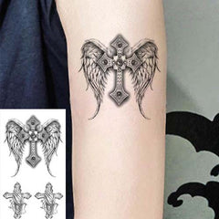 Small 3 Cross Temporary Tattoo