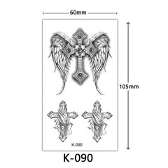 Small 3 Cross Temporary Tattoo