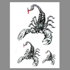 Animal Fresh Arm Scorpion Tattoo Sticker 1 Sheet Size 12-19 cm