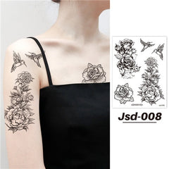 Bird and Flower Tattoos