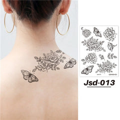 Butterfly and Flower Tattoos 