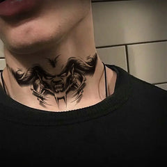 Temporary Neck Tattoos, Fake Neck Tattoos, Temporary Throat Tattoos, Devil Neck Tattoo Stickers