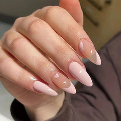 Pink Almond Press On Nails