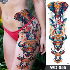 elephant thigh tattoo