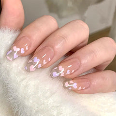 Pastel Hearts Press On Nails