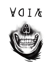 Skull English alphabet tattoo sticker 1 size 12-19cm