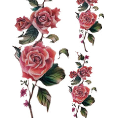 Tattoo sticker for women's chest rose belly covering sticker 1 sheet size 12-19 cm