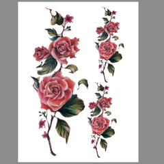 Tattoo sticker for women's chest rose belly covering sticker 1 sheet size 12-19 cm