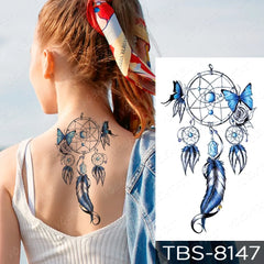 Realistic TemporaryTattoos, Waterproof Temporary Tattoo Sticker, Butterfly Unicorn Dreamcatcher    Tattoos Flower Tattoo Arm Water Transfer Fake Tattoo