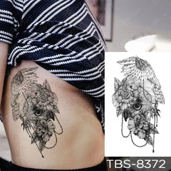 Realistic TemporaryTattoos, Waterproof Temporary Tattoo Sticker, Dark Spot Style Cat Rose  Tattoos Gothic Punk y2k Tattoo Arm Fake Tattoo Men Women