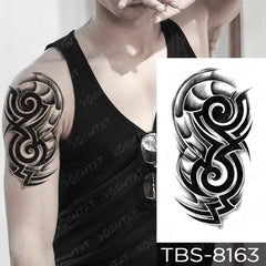 Realistic TemporaryTattoos, Waterproof Temporary Tattoo Sticker, Dragon Wolf Moon Totem  Tattoos Tribal Eagle Fire Tattoo Arm Fake Tattoo Men