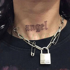 Angel Temporary Neck Tattoos, Fake Neck Tattoos, Temporary Throat Tattoos