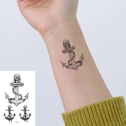 Small Anchor Temporary Tattoo