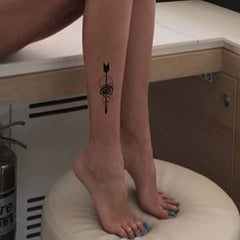 Arrow Flower Temporary Tattoo