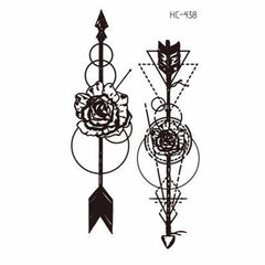 Arrow Flower Temporary Tattoo