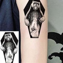 small bear Temporary tattoo