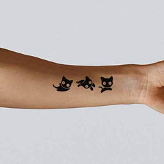 Black Cat Temporary Tattoos