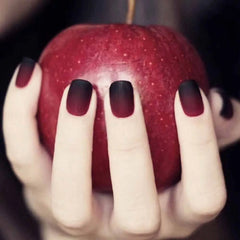 black and red press on nails