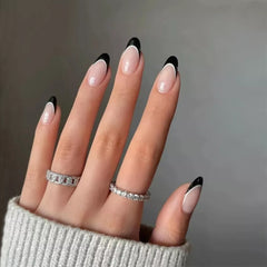 black french tip press on nails