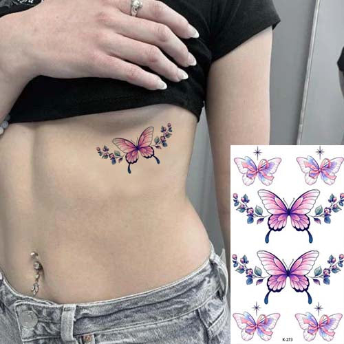 Tiny butterfly temporary tattoo