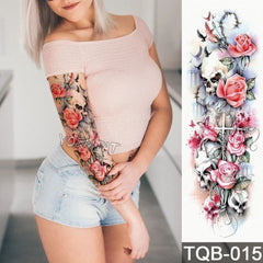 Colorful Temporary Tattoo Sleeve