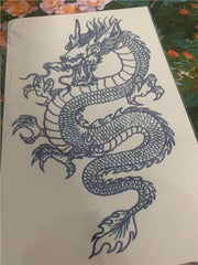 Blue Dragon Tattoo - Dragon Temporary Tattoos