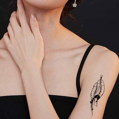 Black Feather Temporary Tattoo