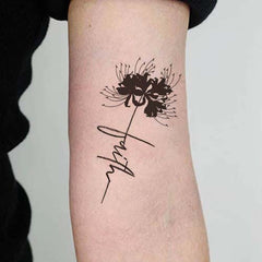 Black Spider Lily Tattoo