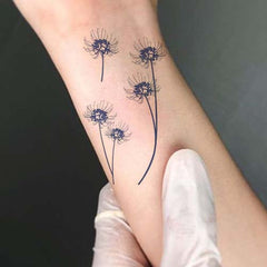 Blue Spider Lily Flower Tattoo