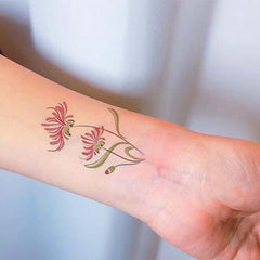 Pink Spider Lily Tattoo