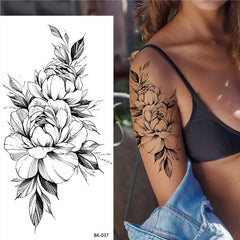 Simple Flower Temporary Tattoos