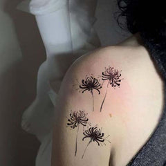 Small Black Spider Lily Tattoo