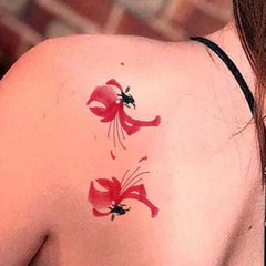 Small Spider Lily Flower Tattoo