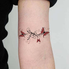 Spider Lily and Butterfly Tattoo