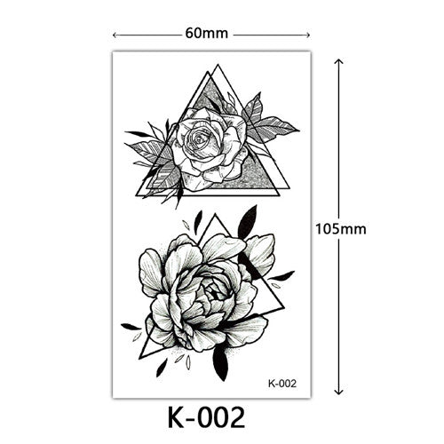 Geometric Triangle Flower Tattoo