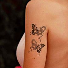 Load image into Gallery viewer, half-butterfly-half-snake-tattoo
