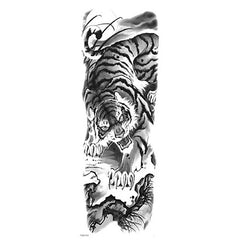 Japanese Tiger Temporary Sleeve Tattoos