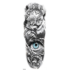 Eye Tattoo Sleeve - Keep an Eye on Time Temporary Sleeve Tattoos