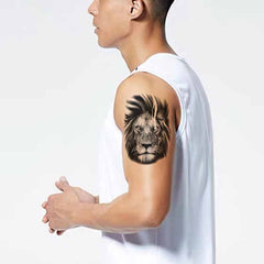 Fearless Lion Temporary Tattoo