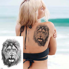 Simple Lion Head Temporary Tattoo