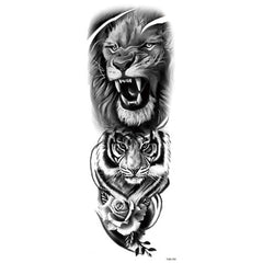 Lion Tiger Temporary Sleeve Tattoos