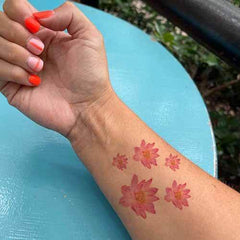 Lotus Flower Neck Temporary Tattoo