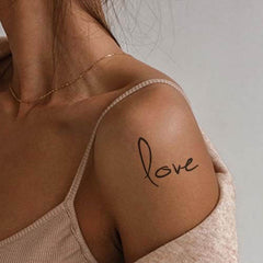 Love Lettering Temporary Tattoo